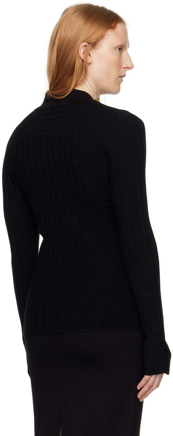 Filippa K Black Spread Collar Cardigan
