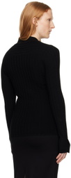 Filippa K Black Spread Collar Cardigan