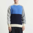 Howlin by Morrison Men's Howlin' Firecracker Colour Block Jumper in Apollo