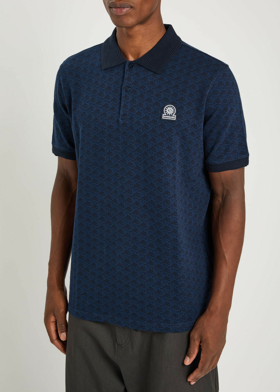 Sandbanks Logo-monogrammed Cotton Polo Shirt Navy
