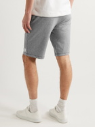 Paul Smith - Straight-Leg Checked Cotton-Blend Jersey Drawstring Shorts - Gray