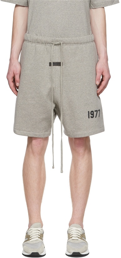 Photo: Fear of God ESSENTIALS Gray Cotton Shorts