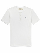 Polo Ralph Lauren - Logo-Embroidered Cotton-Jersey Henley T-Shirt - White