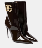 Dolce&Gabbana DG patent leather ankle boots