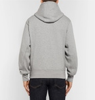 TOM FORD - Oversized Logo-Trimmed Garment-Dyed Fleece-Back Cotton-Jersey Hoodie - Men - Gray