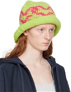 Stüssy Green Jacquard Bucket Hat