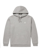 adidas Originals - Logo-Embroidered Cotton-Blend Jersey Hoodie - Gray