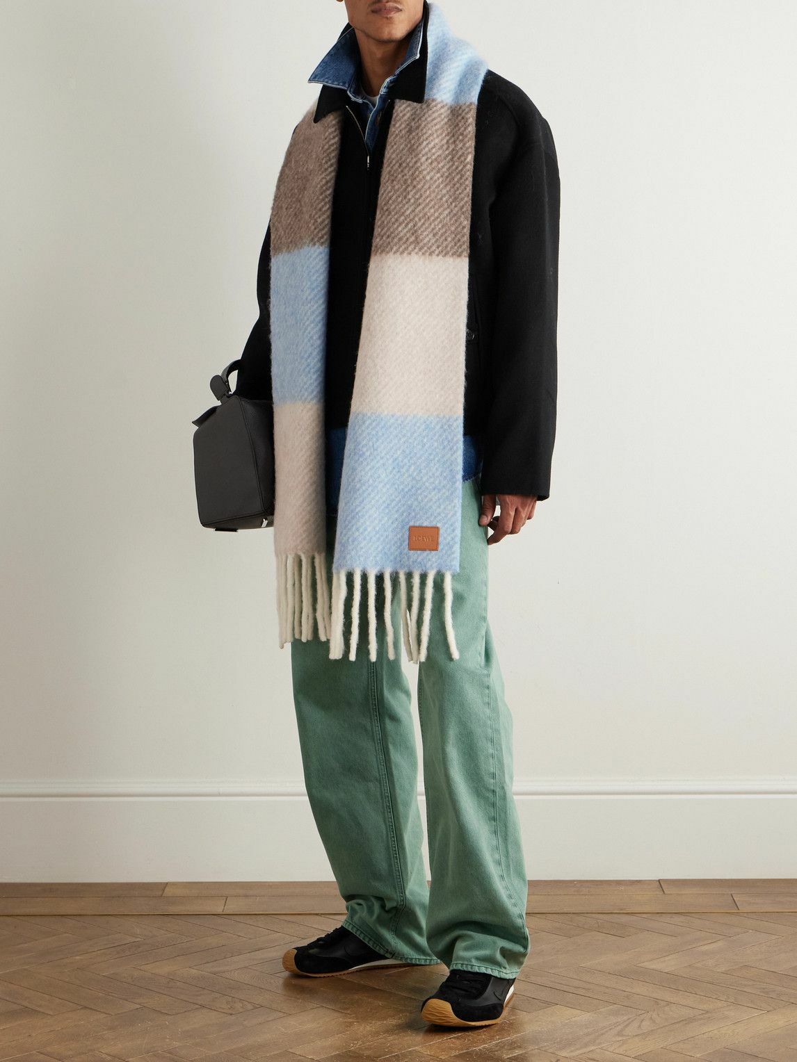 LOEWE - Fringed Striped Alpaca-Blend Scarf