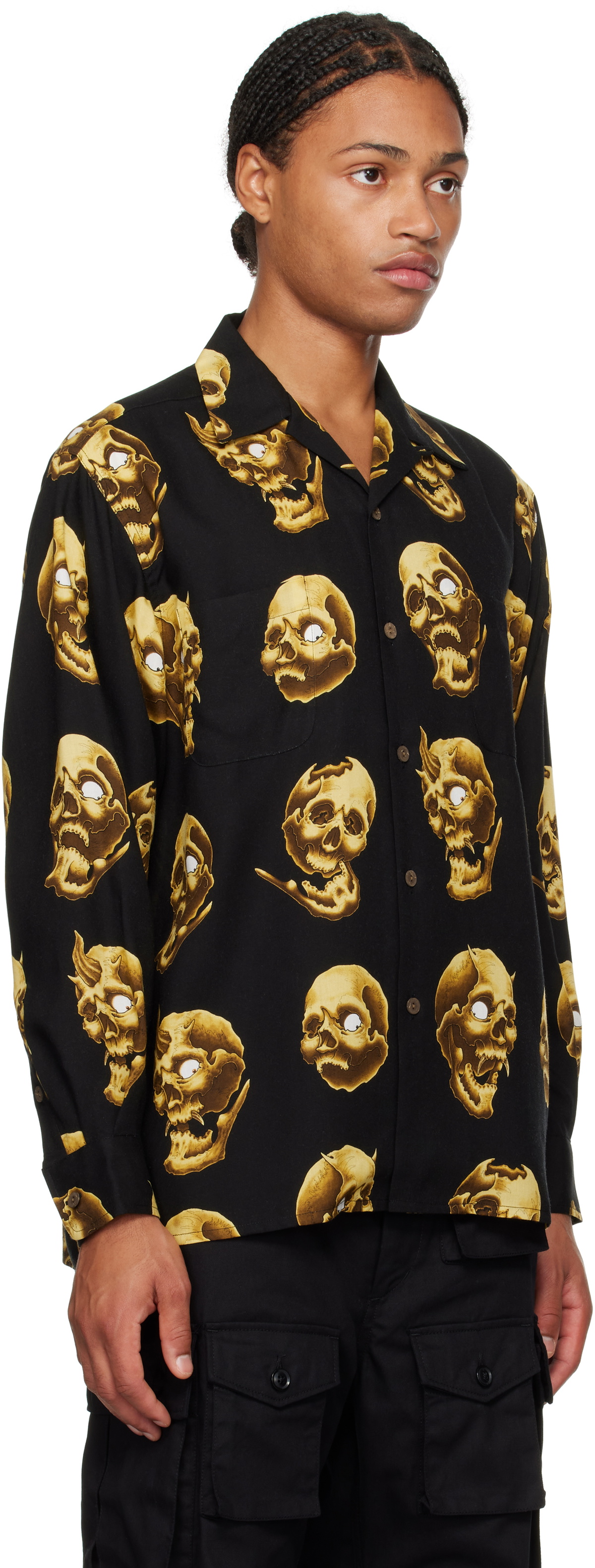 WACKO MARIA Black 56 Tattoo Studio Edition LS Shirt Wacko Maria