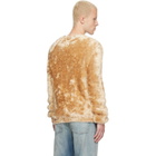 Marine Serre Beige Wild Fluffy Knit Crewneck Sweater