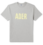 Ader Error - Logo-Print Mélange Cotton-Jersey T-Shirt - Gray