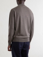 John Smedley - Maclean Merino Wool Zip-Up Sweater - Gray