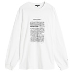 Engineered Garments Men's Printed Cross Long Sleeve T-Shirt in White