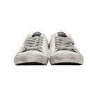 Golden Goose White and Blue Superstar Sneakers