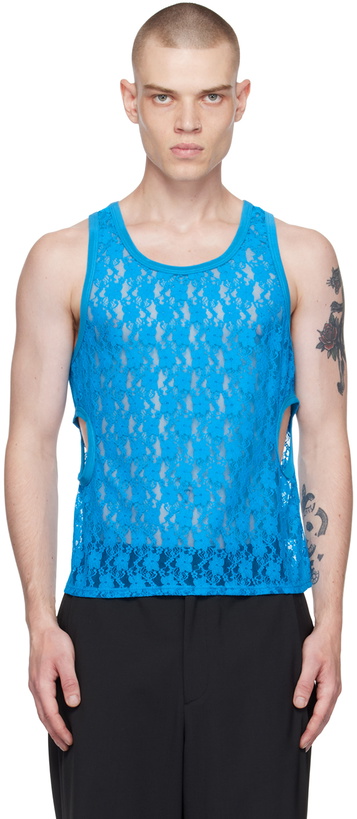 Photo: Maiden Name Blue David Tank Top