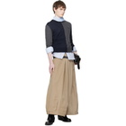 HODAKOVA Navy & Gray Knitted Patch Sweater