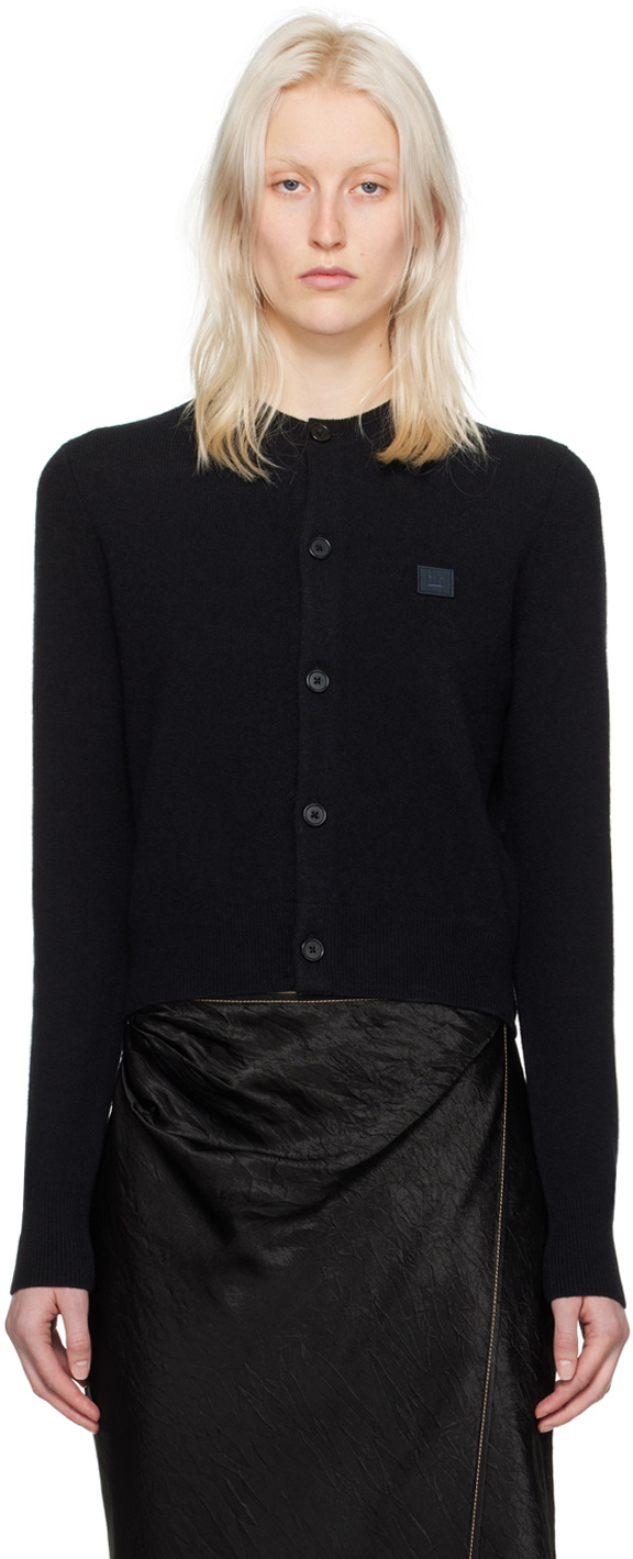 Acne Studios Black Crewneck Cardigan Acne Studios