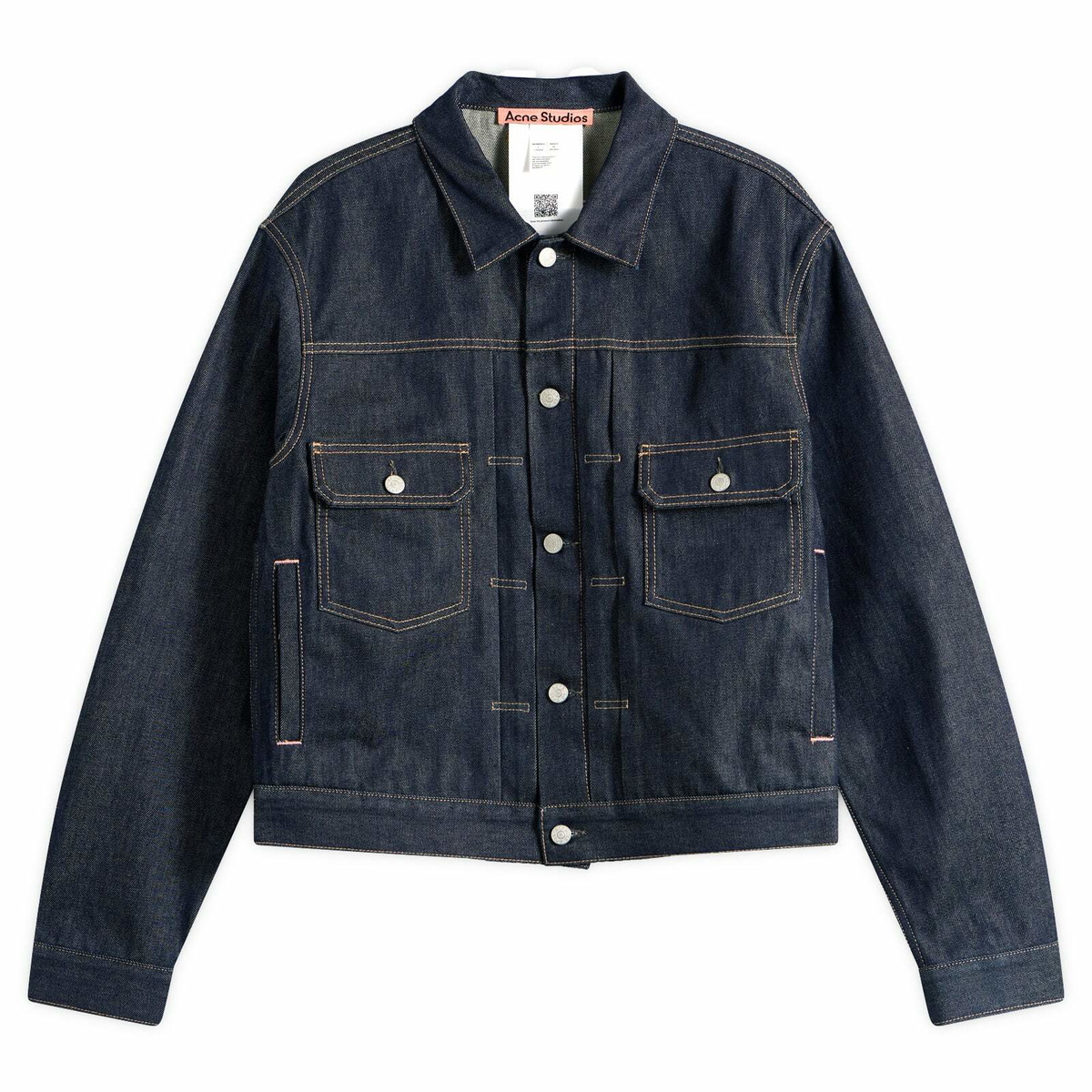 Acne Studios Men's Ryker Raw Denim Jacket in Indigo Blue