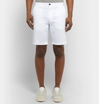 Theory - Zaine Slim-Fit Garment-Dyed Stretch-Cotton Twill Shorts - White