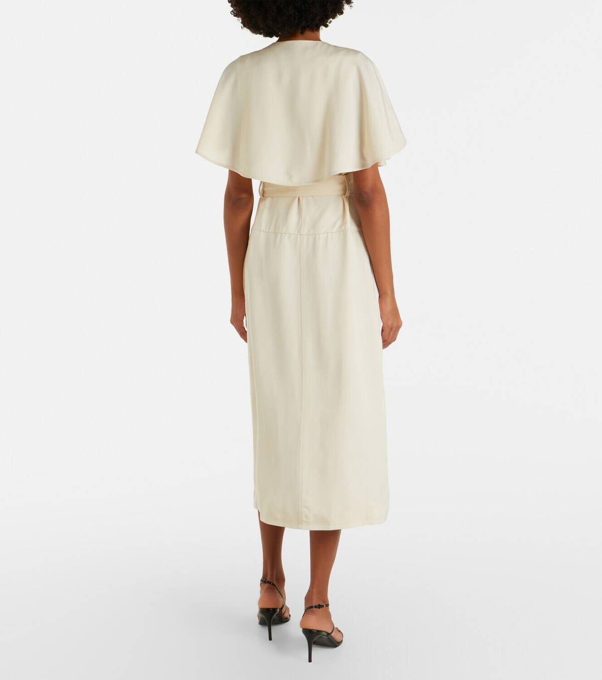 Proenza Schouler Isolde caped twill midi dress