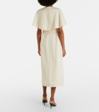 Proenza Schouler Isolde caped twill midi dress