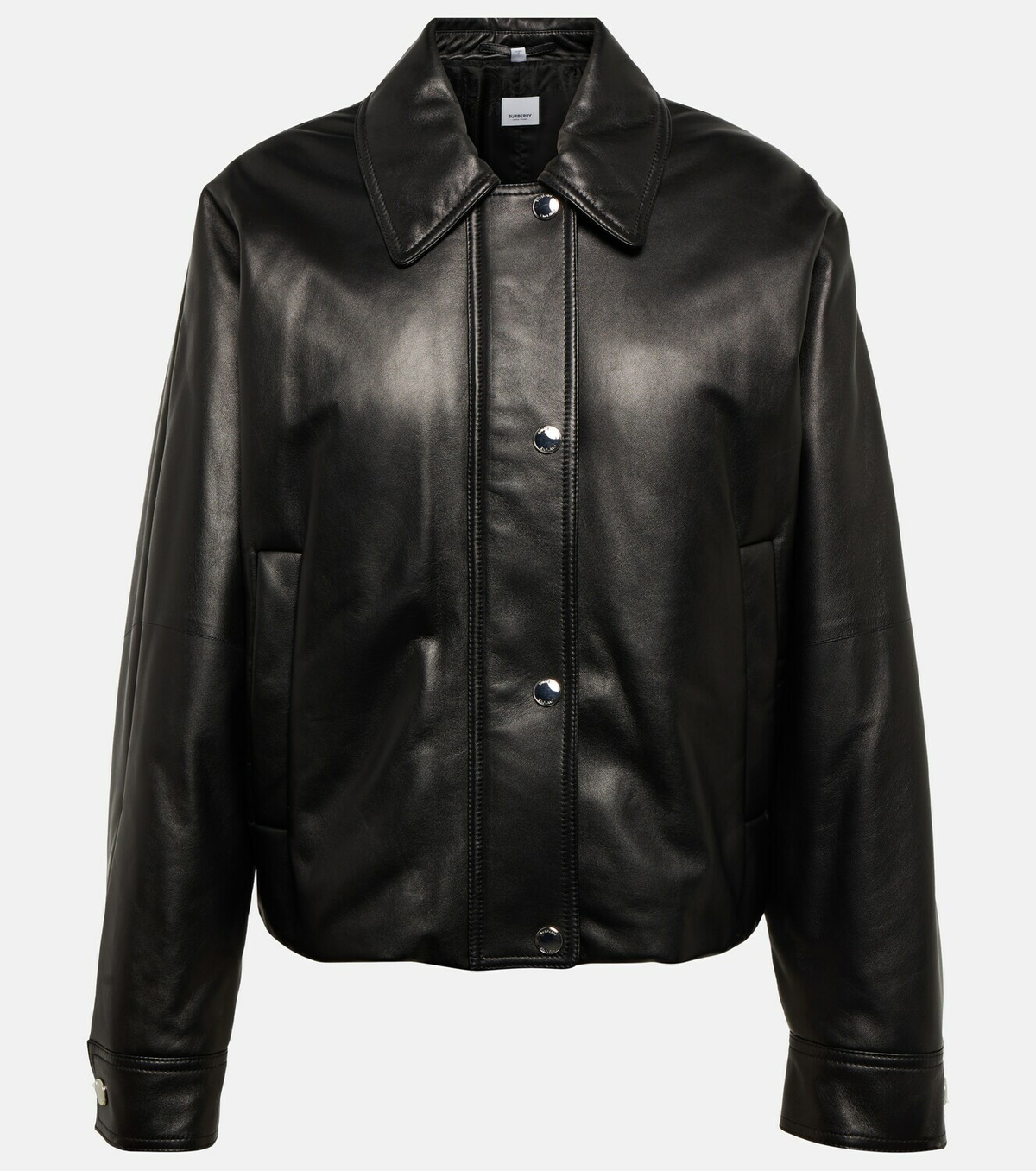 Burberry - Embroidered padded leather jacket Burberry