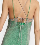 Ganni - Embellished mesh maxi dress