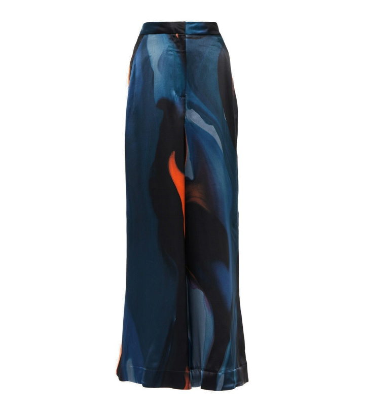 Photo: Roksanda - Calla printed wide-leg satin pants