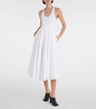 Alaïa Open-back cotton poplin midi dress