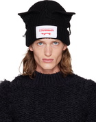 Charles Jeffrey LOVERBOY Black Chunky Ears Beanie