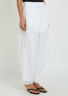 Rohe Crinkled Effect Balloon-leg Cotton-blend Trousers White