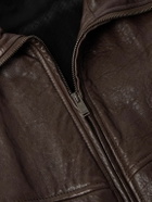 SAINT LAURENT - Leather Jacket - Brown