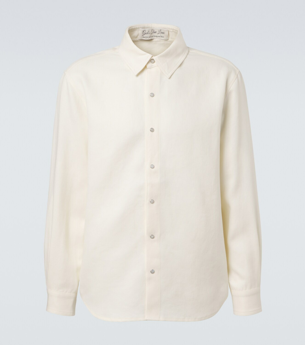 God's True Cashmere Linen shirt with moonstone