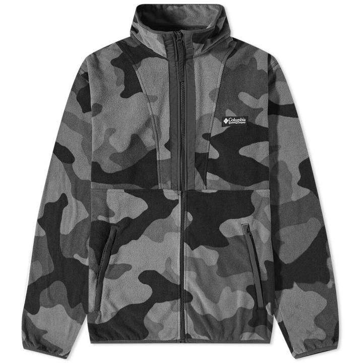 Photo: Columbia Men's Back Bowl™ Zip Through Fleece in Black Mod Camo