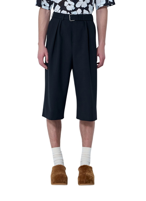 Photo: Dries Van Noten Pleated Wool Knee-Length Trousers