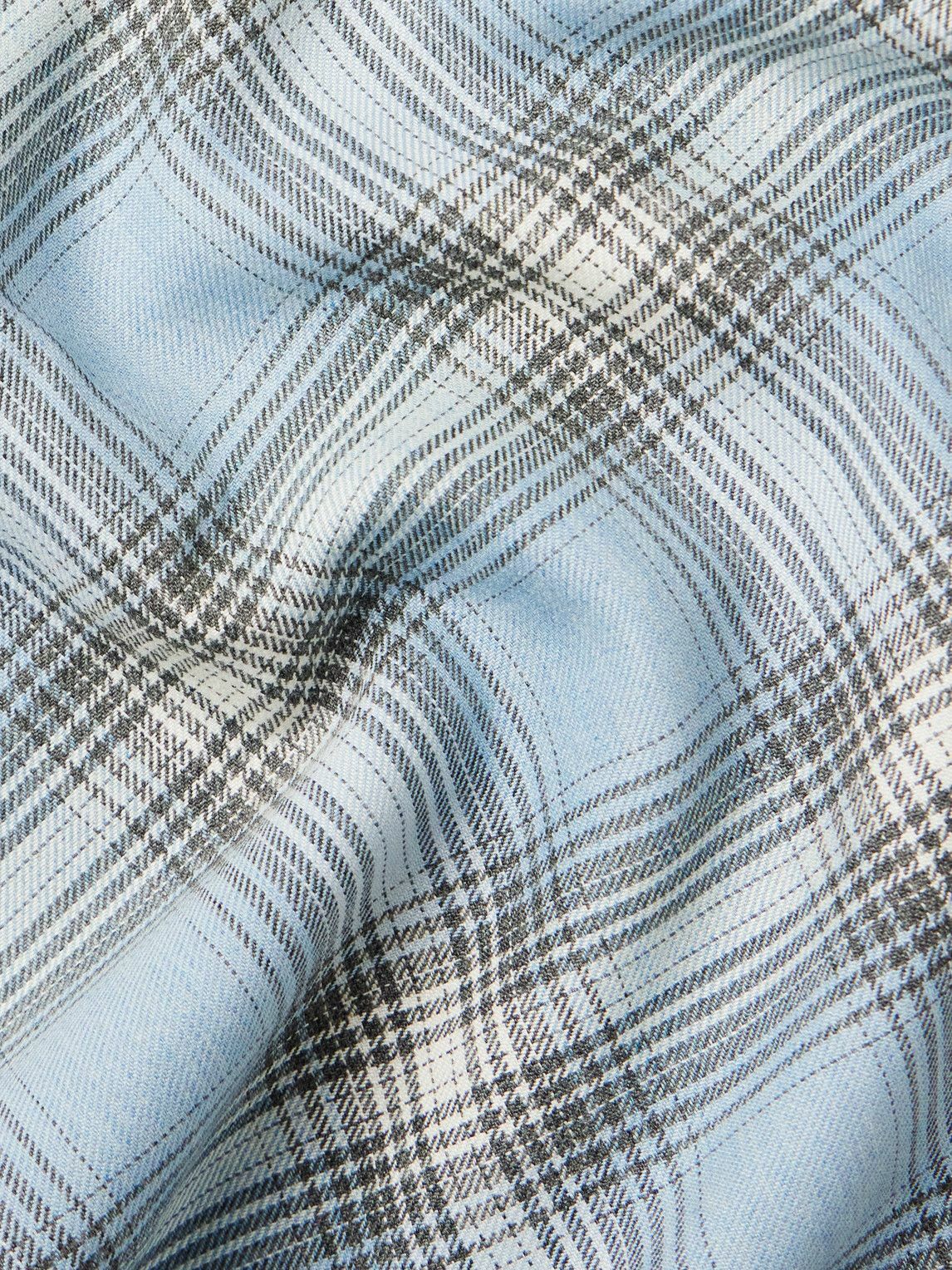 AMI PARIS - Checked Flannel Shirt - Blue AMI