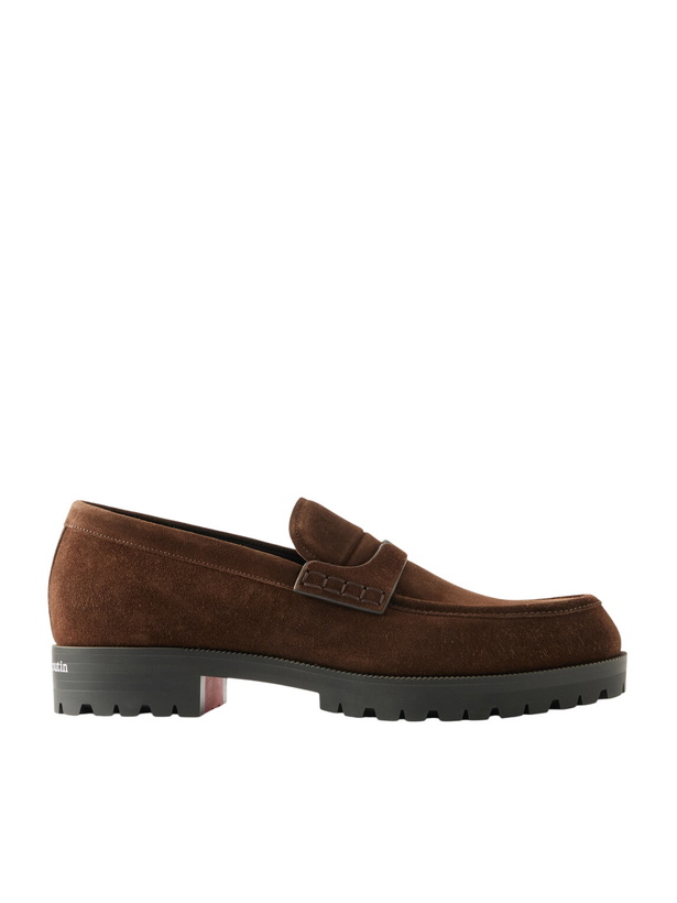Photo: Christian Louboutin - Cavavin Suede Loafers - Brown