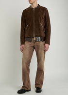 Our Legacy Drift Layered-hem Suede Jacket Brown