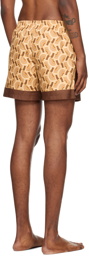 Dries Van Noten Yellow Printed Swim Shorts