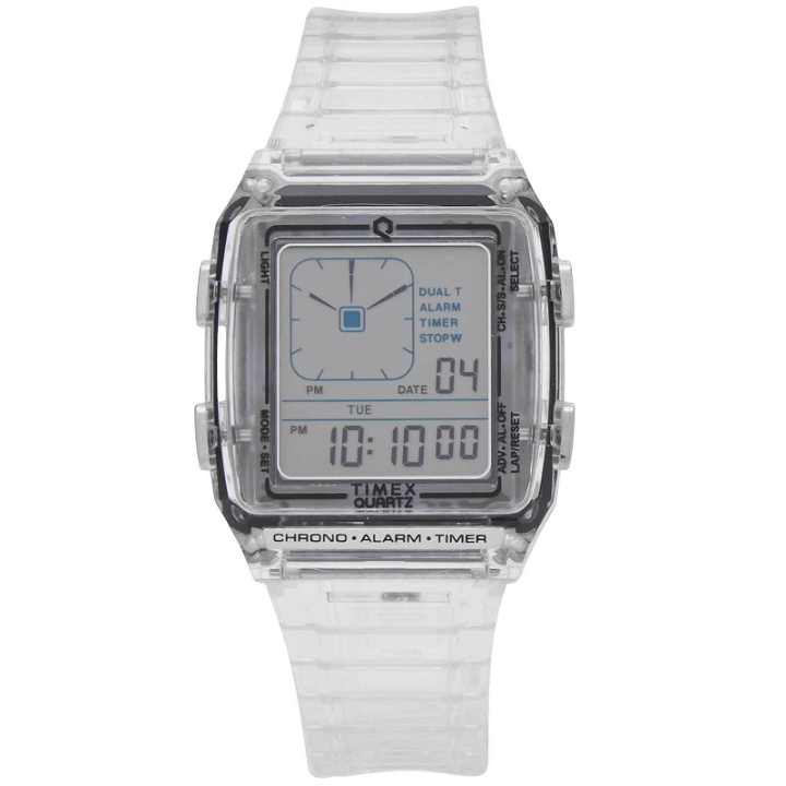 Photo: Timex Q LCA Transparent 35mm Watch in Clear 