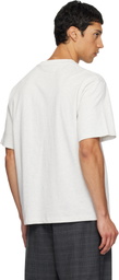 BAPE Gray Rhinestone College Relaxed Fit T-shirt