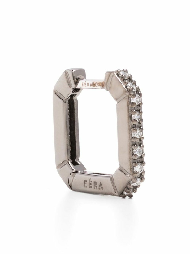 Photo: EÉRA 18K Blackened Gold Candy Mini Diamond Single Hoop Earring