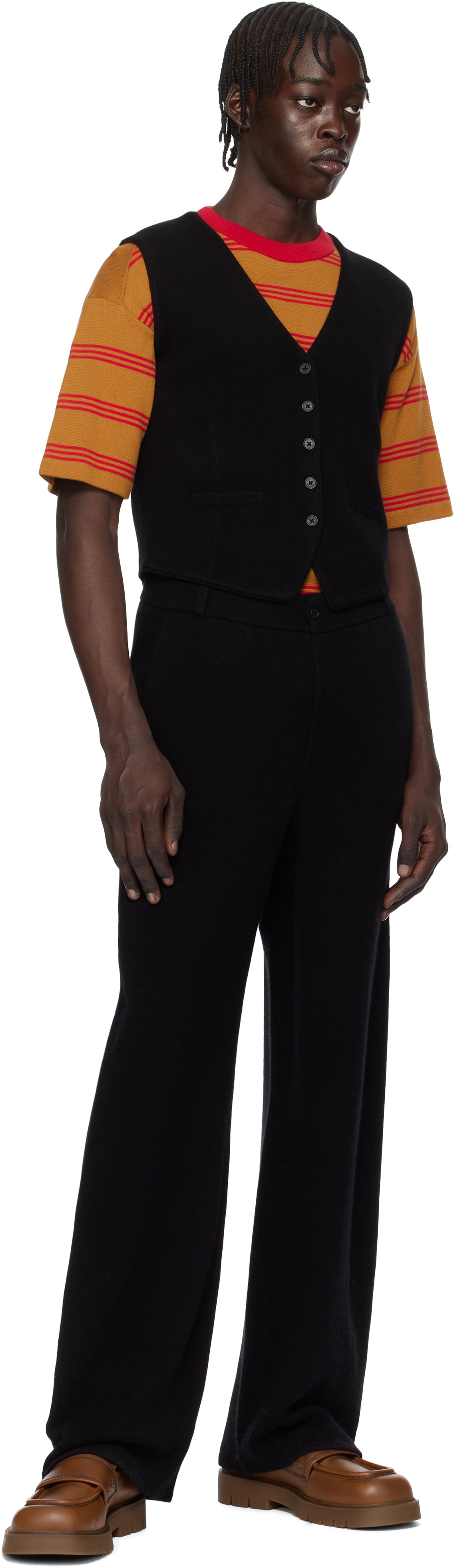 Guest in Residence Black Tailored Vest