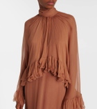 Chloé Ruffled silk muslin gown