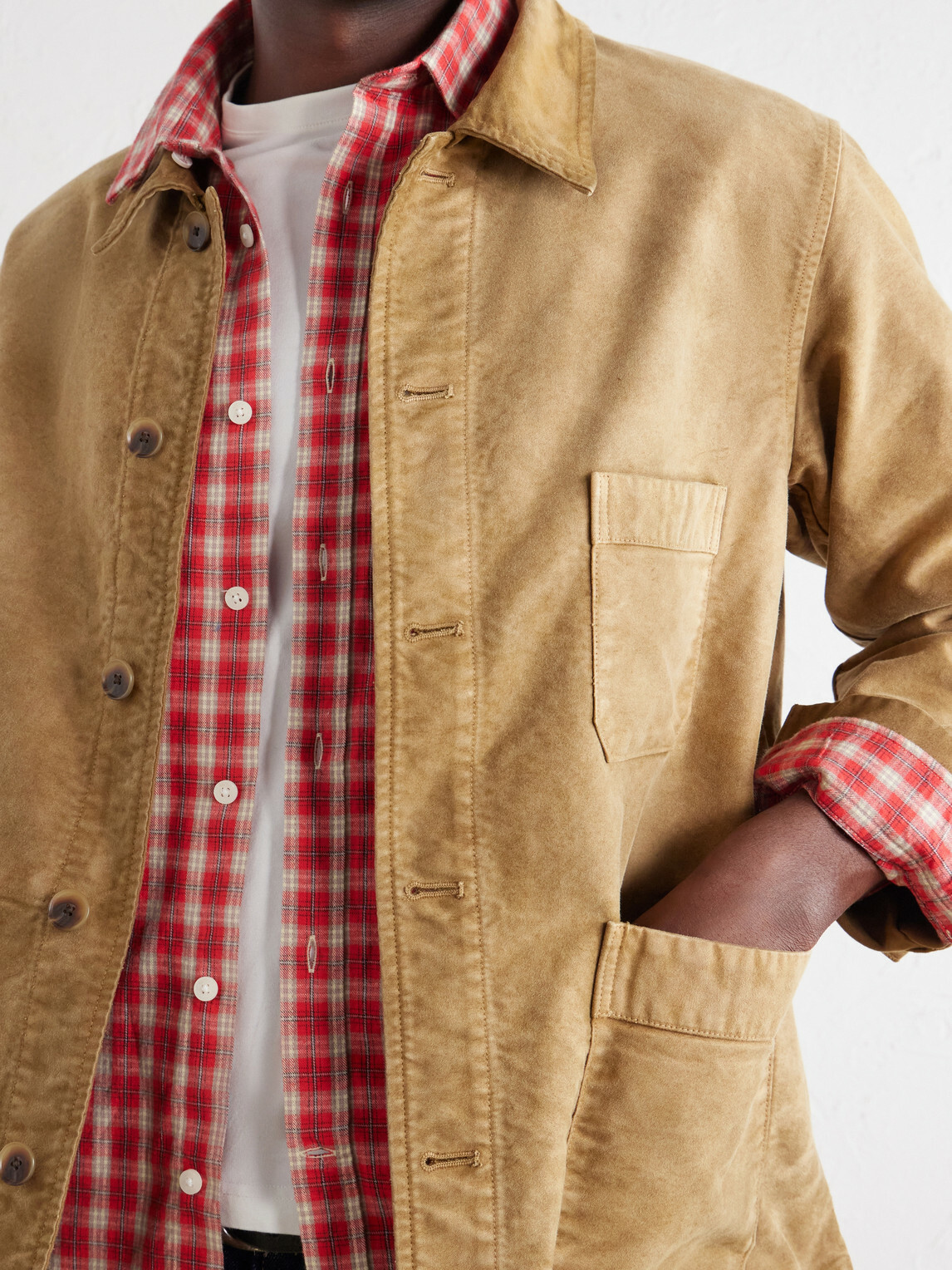 NN07 - Deon 5465 Checked Organic Cotton-Flannel Shirt - Red