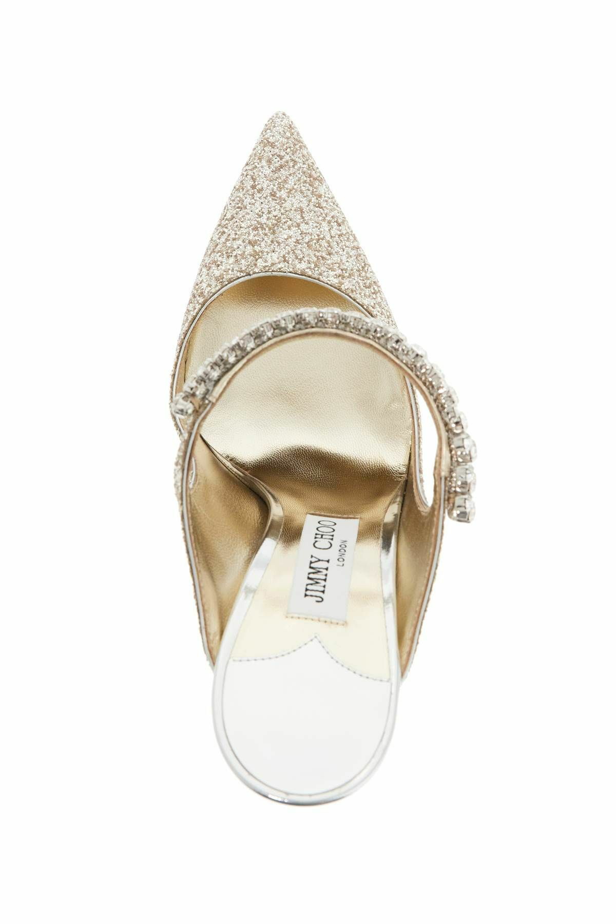 JIMMY CHOO bing 100 glitter fabric m Gold Jimmy Choo