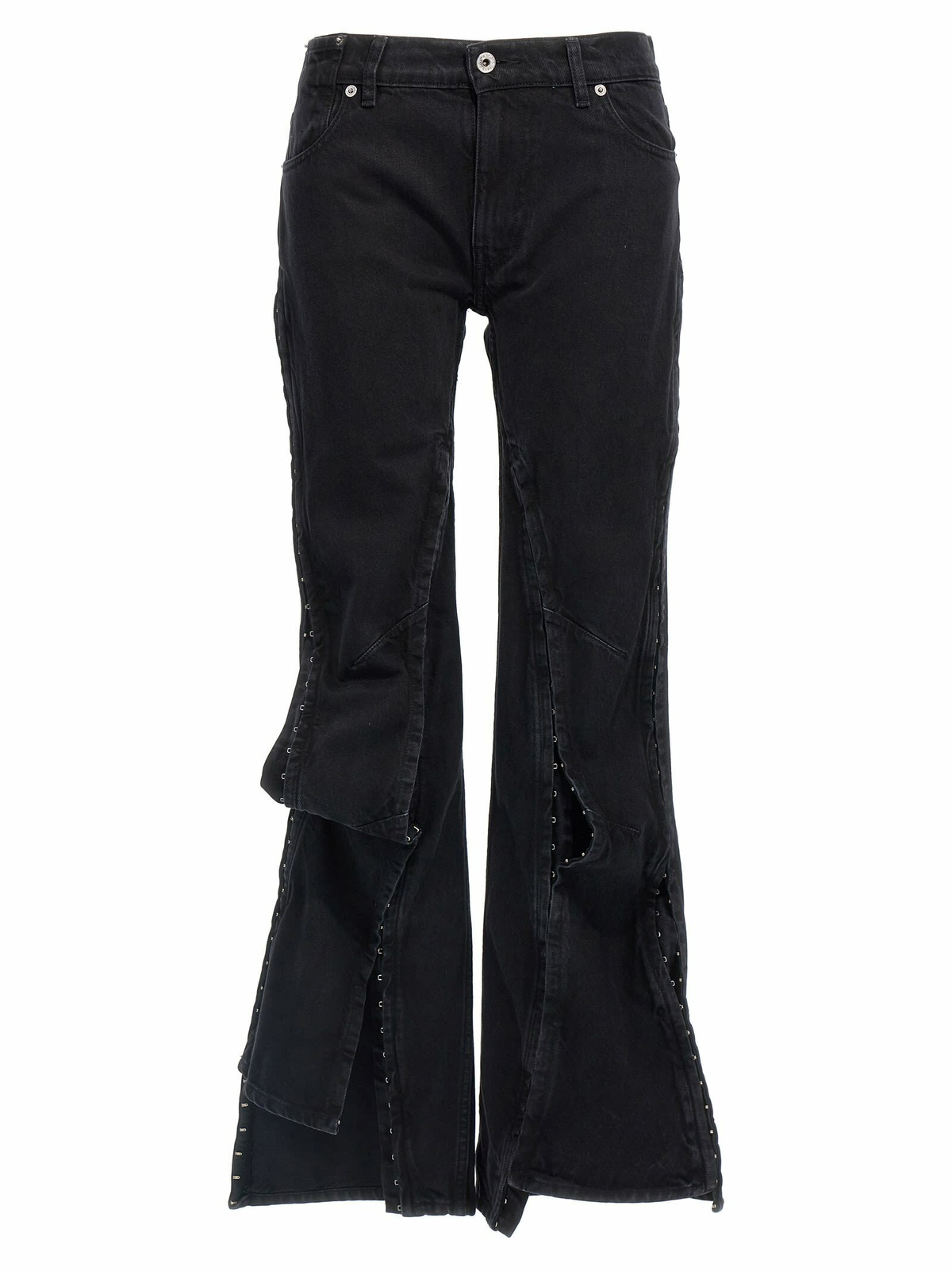 Y/PROJECT ブラック Maxi Cowboy Cuff ジーンズ Y/Project Black Classic Maxi Cowboy Cuff Jeans Y/Project