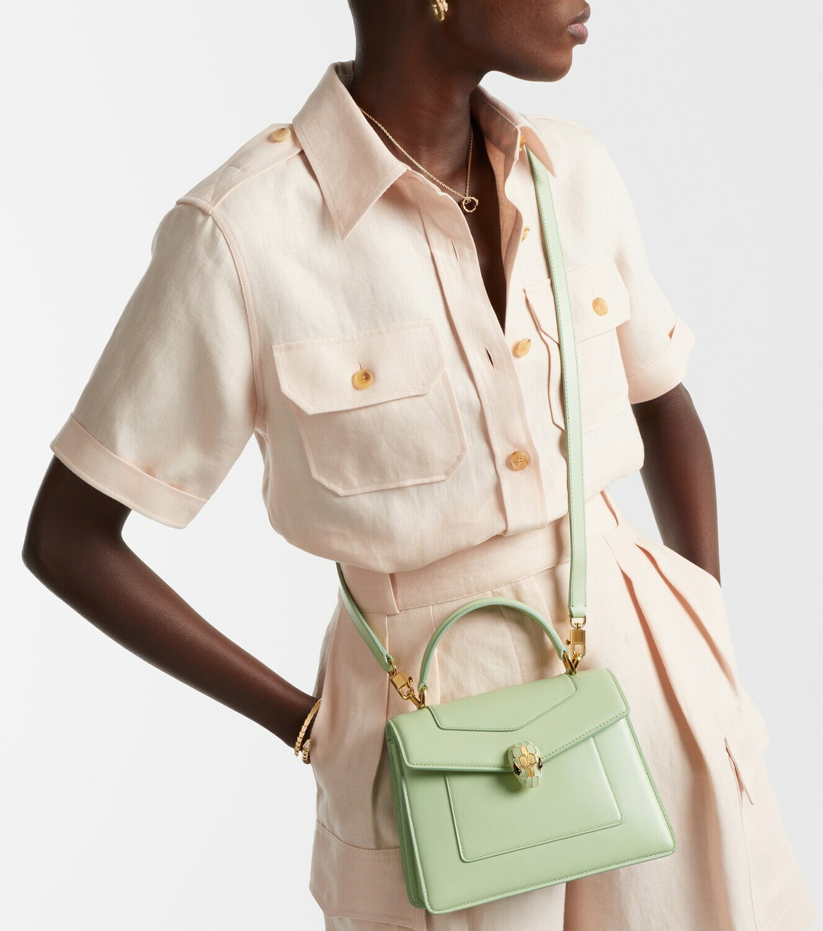 Bvlgari Serpenti Forever Small leather top-handle bag