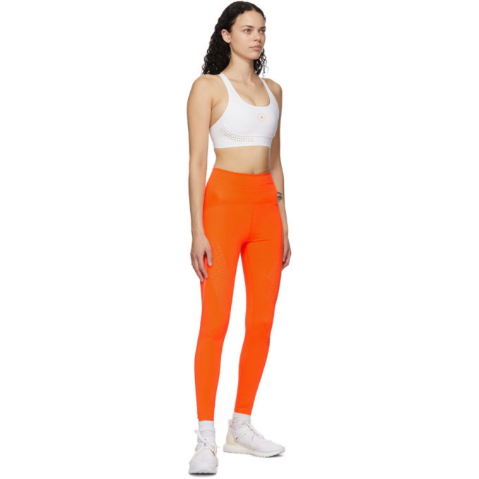 adidas By Stella McCartney Truestrength Stretch Recycled Jacquard-knit  Leggings in Orange