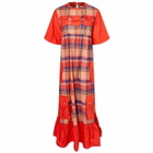 W'menswear Women's Summer Fortune Pocket Dress in Red Check